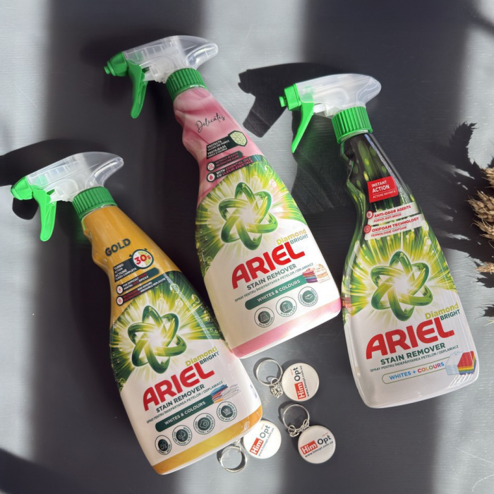 Спрей пятновыводитель Ariel White & Color Gold, 750 мл - 